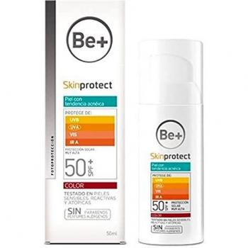 Crema Facial Be+ Piel Grasa con Color SPF 50+ 50ml