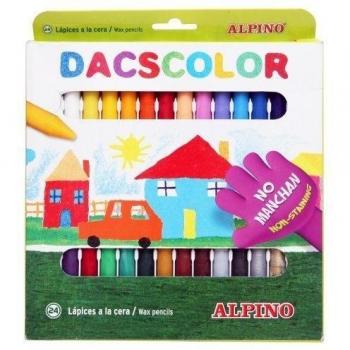 Lápices cera dacscolor caja de 24 colores