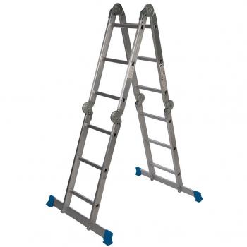 Silverline Tools 953474 Multipurpose Ladder with Platform 3.6m 12-Tread, Silver