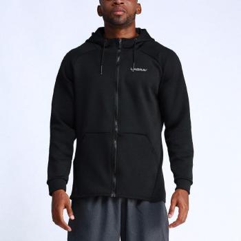 Solid Color Men's Fitness Hoodie