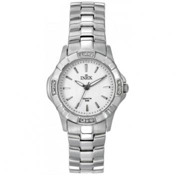 Inex Women's Silver and White Quartz Timepiece