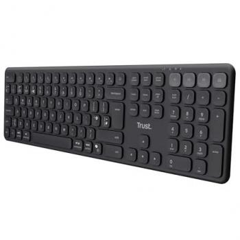 Trust Vaiya QWERTY Full‑Size Wireless Keyboard – Black