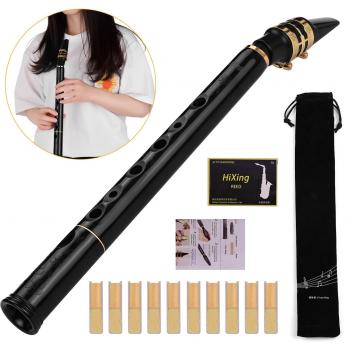 HiXing C Key Mini Pocket Saxophone with 10pcs Reeds