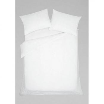 Ultra‑Soft White Brushed Cotton Bedding Set (Duvet + Pillowcases)