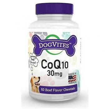 Chiens COQ‑10 Max – 30 mg, 60 comprimés à mâcher, goût bœuf