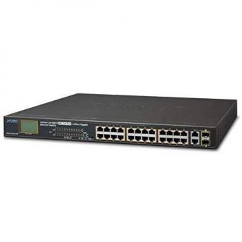 Commutateur de réseau Fast Ethernet 1U Noir (FGSW-2622VHP)