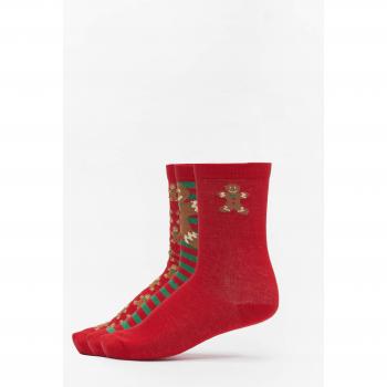 Urban Classics Christmas Gingerbread Glitter Socks 3-Pack