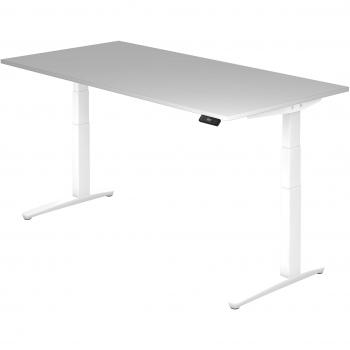 Sitz-Steh-Schreibtisch elektrisch 200x100cm Grau/Weiß