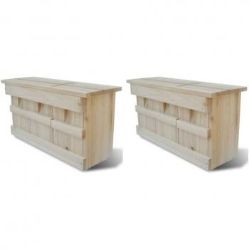 Nido in Legno Casetta Passeri – Set 2 Pezzi 44x15,5x21,5 cm