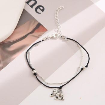 Bracelet de cheville été tortue argent