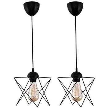 Lámpara de Techo Metal Negro E27 60 cm