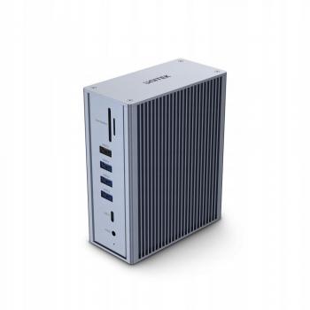 Unitek Docking Station 15 porte USB‑C + Hub, con alimentatore integrato – Argento