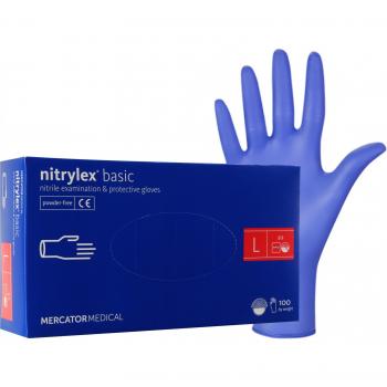 Gima Guanti Nitrile Nitrylex Basick Senza Polvere Taglia Grande Colore Blu