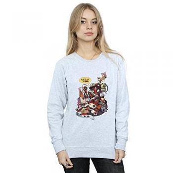Marvel Women's Deadpool Grey Sweatshirt – Small Size