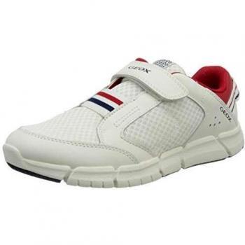 Geox J FLEXYPER B, Zapatillas para niños, Blanco (White/Red C0050), 29 EU