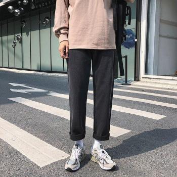 Men's Black Baggy Wide Leg Denim Pants