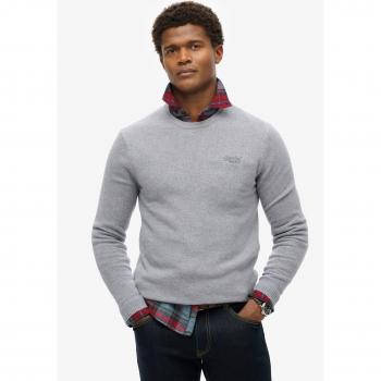 Superdry Essential Slim Fit Crew Jumper – Rundhals, Herren, grau, Größe XXL