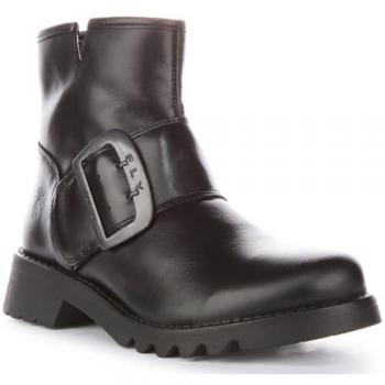 Fly London Women's Rily991Fly Leather Buckle Strap Ankle Boots