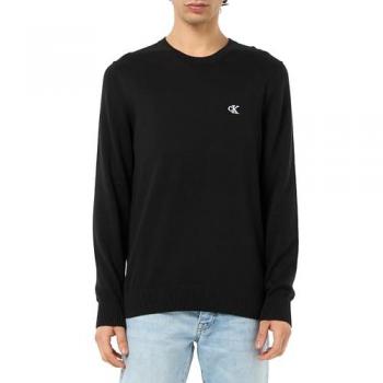 CALVIN KLEIN JEANS MODERN CREW NECK Pullover, Schwarz