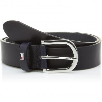 Tommy Hilfiger Ceinture Femme New Danny, Cuir, 70 cm, Nuit