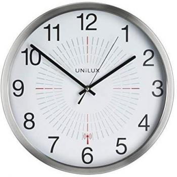 Wanduhr/ Funkuhr 'OUTDOOR', Durchm.: 355 mm, silber UNiLUX 400094566 (3595560025)