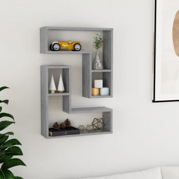Estantes de pared 2 uds contrachapado 50x15x50cm Blanco, Negro, Gris
