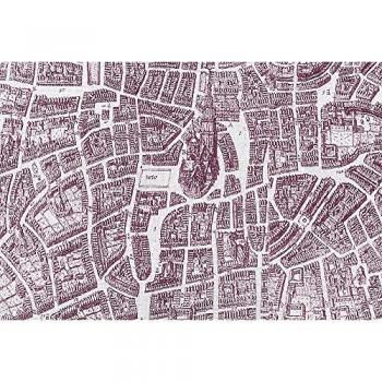Tapisserie Urbaine Vintage Violet et Blanc