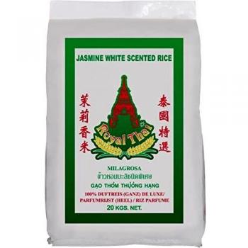 Jazmín Royal Thai Arroz de Grano Largo, 20 kg