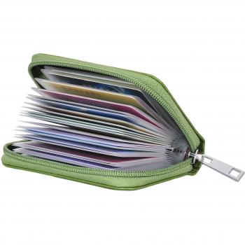Leather Credit Card Holder with 26 Card Slots