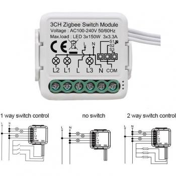 Relé WiFi Zigbee para Iluminación 1 a 4 CH
