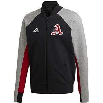 Adidas Herren M VRCT Jacke – Dunkelgrau mit schwarzen und roten Akzenten