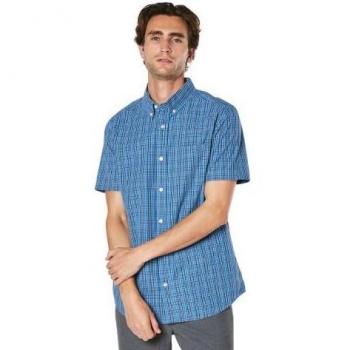 Uomo Maine Berg Camicia Blu a Strisce