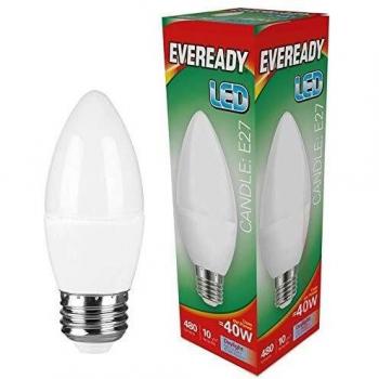 Eveready 6W LED Opal Candle Bulb ES Daylight White 6500K