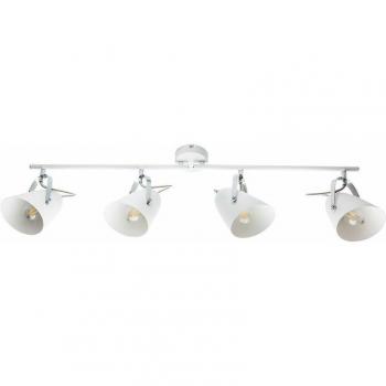 Spot Lampada Plafoniera in Cromo Bianco con Regolazione Angolo – Globo 54654‑4