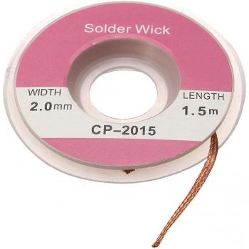 Câble à mèche de cuivre dissolvant – bobine 1,5 m/5 ft × 2 mm