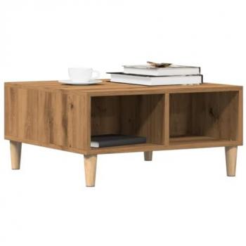 Petite Table d’Appoint en Chêne 60 × 60 cm