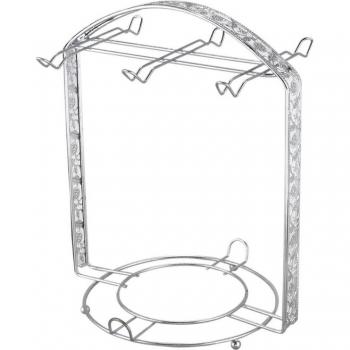 Étagère à tasses en placage d'argent