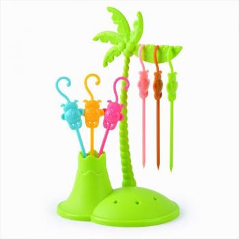 6 PCS Monkey Design Vegetable Forks for Kids
