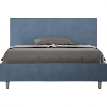 Letto Mat. Adele 150x200 Rete Blu Microfibra