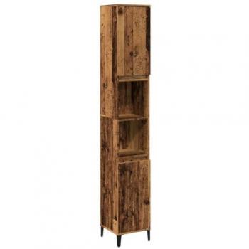 VidaXL Badezimmerspiegelschrank 30x30x190 cm Altholz-Optik