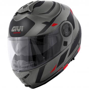 Mat Casque Moto GIVI X.21 EVO F Number Titanium Noir Rouge