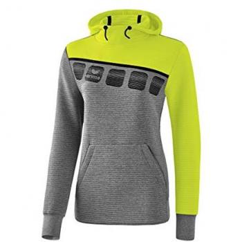 Sudadera Erima 5-C Gris para Mujer con Capucha Talla 34