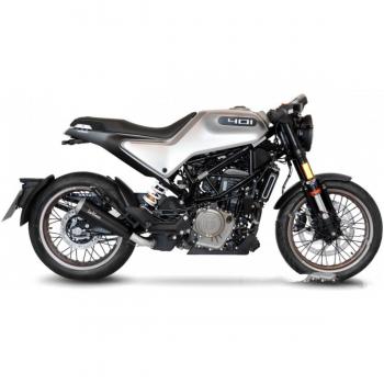 Marmitta slip-on Leovince GP One acciaio inox omologata per Husqvarna Svartpilen 125