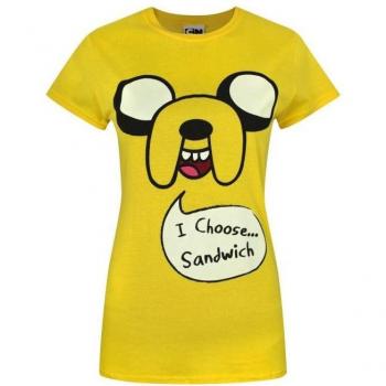 Tee Femmine Adventure Time: Jake “I Choose… Sandwich”