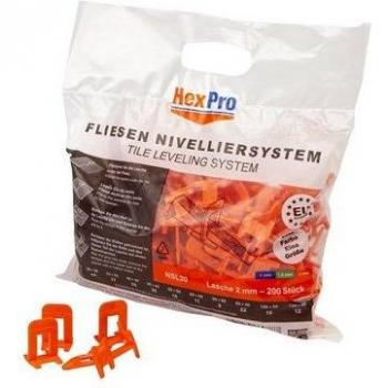 HexPro Fliesenverlegehilfe mit integrierter Nivellier‑Zuglasche