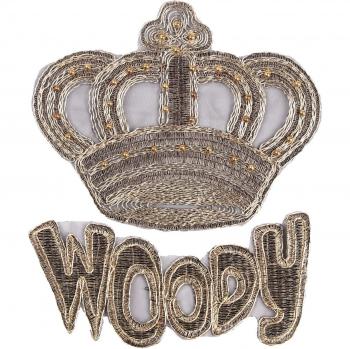 Crown Letter Sequin Patch