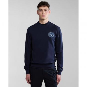 Napapijri Sudadera de Hombre B-Bollo C Sum Azul Marino Cuello Redondo