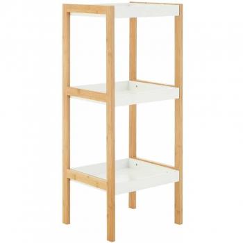 Premier Housewares: Nostra White and Natural Tiered Shelf