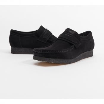 Clarks Originals Wallabee Herren Loafer Schwarz Wildleder EU 43