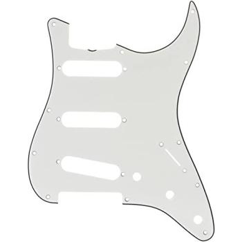 Fender Pure Vintage Pickguard für 1965 Stratocaster in Eierschale – 11 Loch, 3‑lagig, Halsstabkerbe
